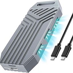 Aaryonics 40Gbps M.2 NVMe SSD Enclosure with Cooling Fan, AN-TB40Pro for M1 M2 Pro/Max, Compatible with USB4/3.2/3.1/3.0/2.0, Support SSD Size 2280 B+M M-Key Tool Free 8TB Capacity Aluminum Alloy Body-32