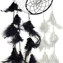 Odishabazaar Yin Yang Dream Catcher Wall Hanging - Attract Positive Dreams & Positive Thinking (for Home/Office/Institute/Shop/Hostel/PG/Hotels/Restaurants) (White-Black)-image-1