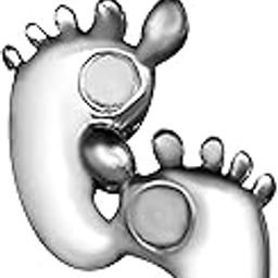 Jewellery 925 Sterling Silver Footprints Charm Pendant, Fits in Bracelets, Chains and Necklace for Men and Women-image-47