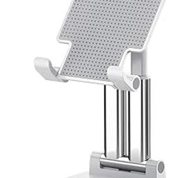 Dyazo Desktop Height Adjustable Foldable Mobile Phone Stand, Stable, Durable Compatible with All Devices Measuring from 4″ to 10 Inches - White-12