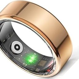 Tegunyi Smart Rings for Men, Fitness Trackers for Women Sleep Tracking Wearable Heart Rate Blood Oxygen IP68 Waterproof, Compatible with Android & iOS,Gold,US 11-image-21