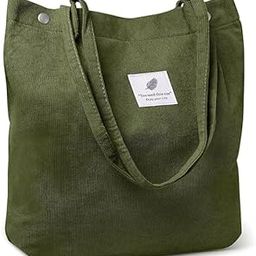 Cord Women's Shoulder Bag Large Women's Shopping Bag Fabric Tote Bag Handbag Shoulder Bag Aesthetic for School Mom and Everyday Bag - Multicolour (Pack of 1)-image-10