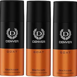 DENVER G O A T Black Code Deo -150ML Each (Pack of 3)| Long Lasting Deodorant Spray For Men-picture-31