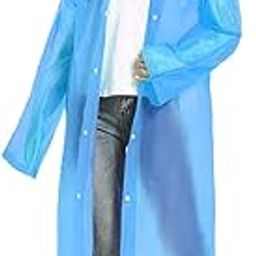 Women's Solid Polyester Double Layer Long Ponchu Raincoat-image-51