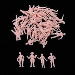 UJEAVETTE® 1/87 Scale Mini Plastic People Figures Miniatures Beach Crowd Model Trains Ho-28