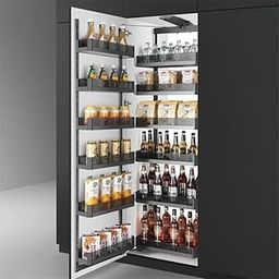 Glass Pantry Unit with Soft Closing Mechanism for Cabinet Width 60CM-image-56