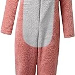 Women's Onesie Pajamas Novelty Outfit Jumpsuit for Halloween Dress up Indoor Pink L-image-34