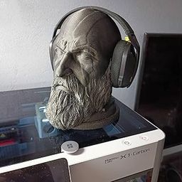 Kratos Head Display & Headphone Stand - God of War Gamer Decor-52
