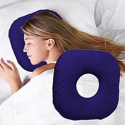 Wuronsa Ear Piercing Pillow for Side Sleepers, Pillow with an Ear Hole for CNH and Ear Pain Ear Inflammation Pressure Sores, O-Shaped Side Sleeping Pillow, Ear Guard Pillow(Dark Purple)-10