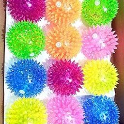 Dog Trust Spiked LED Whistle Squeaky Squeaker Sound Ball Puppy, Small Dog, Cat Pet Chew Playing Rubber Ball Toy (5 Pcs Pack)-image-16