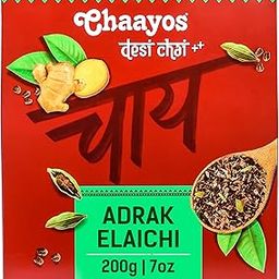 Chaayos Adrak Elaichi Tea (Ginger and Cardamom) - Premium Desi Chai Patti for Authentic Masala Flavour | Immunity Booster- 200g [100 Cups]-image-8