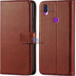 Leather Vintage Shock Proof Flip Case Back Cover for Vivo V9 Sport (Flexible | Leather Finish | Card Pockets Wallet & Stand |Brown)-image-43