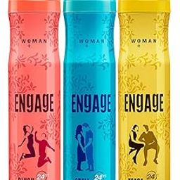 Engage Combo Pack Deo Spray for Women (Blush, Spell and Tease), Skin Friendly, (Pack of 3; 150ml Each), 450ml-13