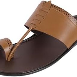 Men Leather Ethnic Comfortable Kolhapuri Chappal-image-46