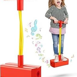 Pogo Stick Toys for Boys Girls, Foam Pogo Jumper for Kids Gifts Outdoor Toys for Toddlers Age 3 and Up Garden Toys Boys Girl Gifts | Pogo Jump Makes Pop Sounds (Red)-27