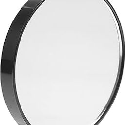HEALLILY 7. 5cm 5X Magnifying Glass Mirror Small Round Wall Mirror Cosmetic Makeup Mirror Pocket Mirror Bathroom Mirror with Suction Cups ( Black )-picture-56