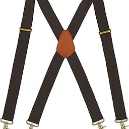 yashidun Men's 4 Clip Suspenders Adjustable Back Braces Elastic Strap with Metal Clips-picture-47