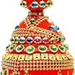 Wooden Handmade Round Sindoor Box with Meena Work Refillable Case Multicolour H 9.5 L 3.5 W 3 Inch | Sindoor_Dani027-picture-16