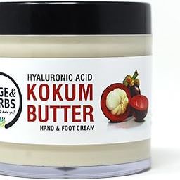 Sage & Herbs Kokum Butter Hand & Foot Cream with Vitamin E, Shea Butter for Nourished, Moisturizated Hands & Feet | Paraben & Silicone Free Cream-image-2