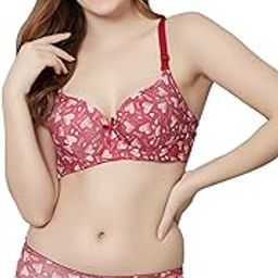 PrettyCat Beautiful Love Print Lightly Padded T-Shirt Bra Panty Set-image-25