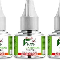 Mosquito Furr Active++ Liquid Vapouriser Double PowerMosquito Repellent Vaporiser Refill Completely Herbal No Kerosene Oil Poison Free Non- Toxic Chemical-Free (Pack 3) 45ml-23