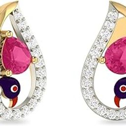 Aucent by PC Jeweller The Cafarra 18KT Yellow Gold and Diamond Earrings-picture-43