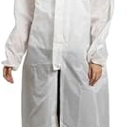 Full-Length Hooded Raincoat, Waterproof Polyester, White, Metal Zip Closure-20