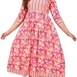 Fashion Women Viscose Rayon Floral Printed Anarkali Maternity and Feeding Maxi Dress with Zip KF_Gown_03-image-89