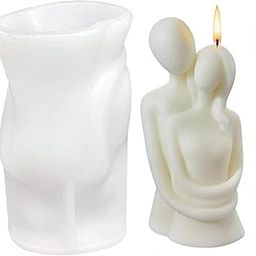 SOFTCREATO Silicon Candle Wax Molds Resin Molds Soap Molds DIY Fancy Candle Mold Aromatherapy Candles Soy Wax Candles (Hug Couple Mold)-image-99