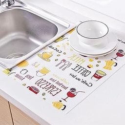 UJEAVETTE PE Waterproof Kitchen Cupboard Shelf Drawer Liner Table Mat Placemat Red-image-22