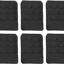 Bra Extender 3 Hook - Save Your Bra Increase Band Length_Bra Extender Hook_Bra Hooks for Women_Bra Hook Extender Combo (Black, 6)-43