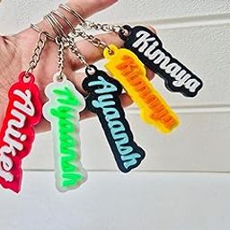 Dream Products Personalized Name Keychains, Multi-Colour plastic, Set of 5-image-83