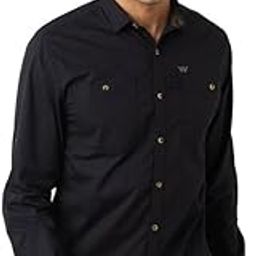Men Cargo Shirt Double Pocket with Ventex-Black-image-1
