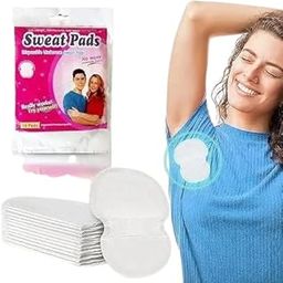 SweatPads Underarm Sweat Pads, Disposable, Ultra-thin, Hypoallergenic, Self-adhesive, White, Pack of 10 psc-image-0
