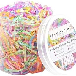 Elastic Plastic Daily Use Hair Ties High Stretchable Nonbreackable Thin Rubber Bands Multi-purpose Bands For Kid Girls and Women-1