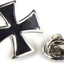 Knights Templar Black Cross Design BLK Brooch Lapel Pin, Brass-image-8