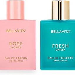 Bella Vita Luxury Unisex Edt Fresh, Rose Edp Liquid Perfumes Combo, Pack Of 2 Premium Long Lasting Fragrance Scents & W, 100 Ml Each-image-52