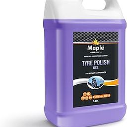 Maple Tyre Polish (Gel) for Car and Bike 5 LTR | Gives Lustrous Dark, Long Lasting Super Black Shine - Non-Greasy and No Sling Formulation (Tyre Polish Gel 5Ltr)-image-42