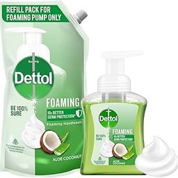 Dettol Aloe Coconut Foaming Handwash Pump + Refill combo (250ml+700ml)-image-89