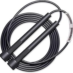 Shopeleven Adjustable Speed Skipping Rope for Men, Women & Kids – High-Performance Jump Rope for Fitness, Gym, Cardio & Sports Training – Black PVC-image-11