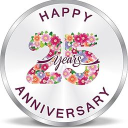 ACPL Precious Moments BIS Hallmarked Silver Coin 25th & 50th Happy Anniversary Floral Design 999 Pure-picture-1