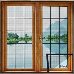 Lifekrafts Standard Size Window Mosquito Net (Size-50x60cms/20x24 Inches/1.64x1.97 Feet, Color-Black) 120 GSM Stitched Fiberglass Net with Strong Hook & Loop Adhesive Tape-image-46