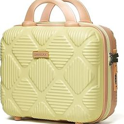 SHAMAX® Hard Shell Cosmetic Travel Bag Makeup Storage Box for Women Bridal, Makeup Organizer Vanity Case - Beauty Makeup Bag - Cosmetic Box Portable Wedding Gift Mini Luggage (Waterproof) (Yellow)-image-90