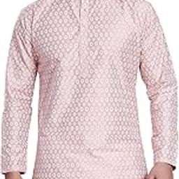 Men's Printed Cotton Silk Blend Only Slim Fit Kurta-image-10