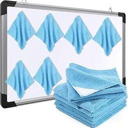 Fanfanwin 6 Pack Magnetic Whiteboard Cleaning Cloth Magnetism 10'' x 10'' Colorful Microfiber Dry Erase Cloth Reusable Washable Whiteboard Eraser for Classroom Home Office (Blue)-image-4