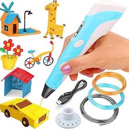 Zest 4 Toyz 3D Printing Pen for Kids with LCD Display Adjustable Temperature USB Charging including 3 Filaments 3 Meter Each 3D Drawing Pen Perfect for DIY and Crafting for Boys & Girls - (Multicolor)-21