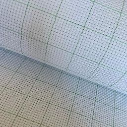 14CT Easy Count Thread Grid Aida Cloth Embroidery Cross Stitch Fabric, Green Grid, W29 x L39-16