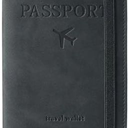 ZFS Passport Cover, Passport Holder, Travel Essentials, Passport Holder for Men, Passport Women, Passport Cover Couple, Document Holder, Passport - Grey, Faux Leather-image-101