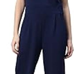 Solid Shawl Neck Basic Jumpsuit-image-2