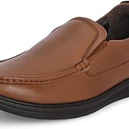 Genuine Leather Slip-On Men's Formal Shoe |Stylish with Soft Cushioned Insole |Trendy Non Lace-Up Design |Durable Leather with Anti-Skid Sole | Perfect for Formal Wear (3998)-image-38